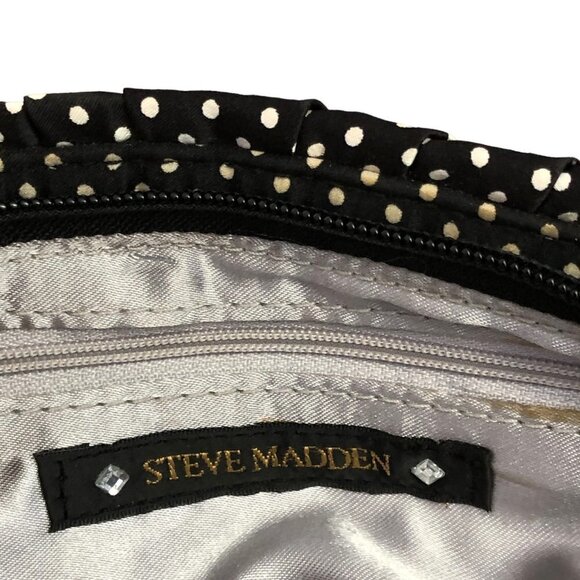 Steve Madden Wristlet with Bling Bracelet Black White Rhinestones Small Evening - Picture 5 of 8